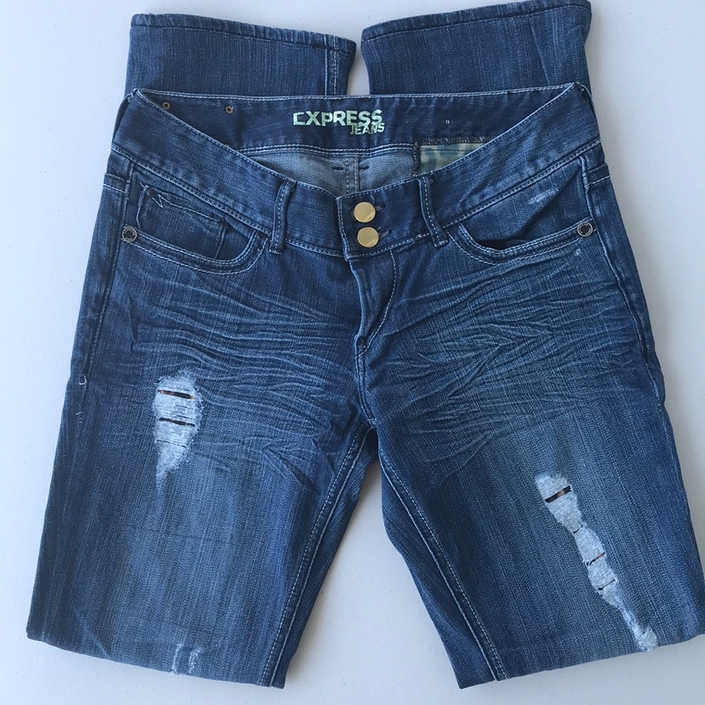 EUC EXPRESS STELLA BARELY BOOT DENIM